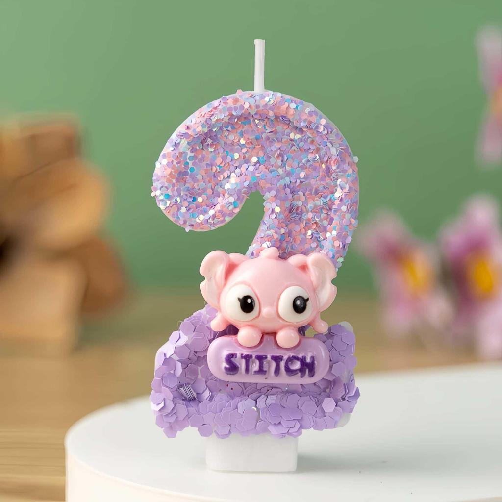 Cartoon Cute Birthday Cake Number Candles - Decorative Party Inserts