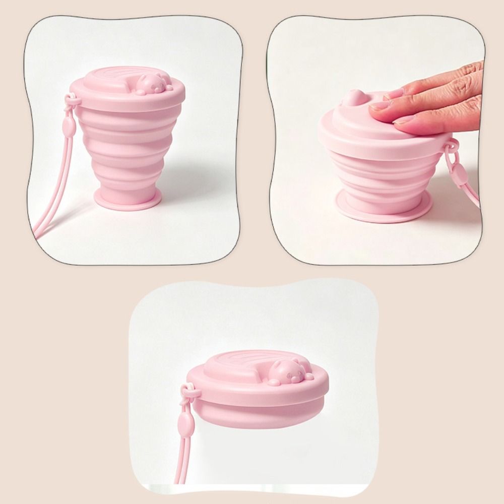 Portable Folding Water Bottle Silicone Portable Drinking Cup Durable Collapsible Water Cup