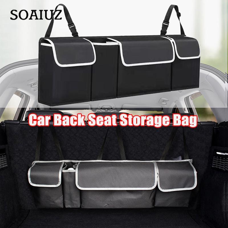 High Capacity Car Boot Back Seat Trunk Storage Bag Organizer Pocket Waterproof Oxford Storage Box Organizer Stowing Tidying Interior Accessories