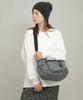 Sunny Label Women's Grosgrain 2-Pocket Shoulder Bag, LAA6-2AJ002, Gray