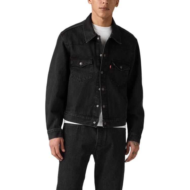 Levis Mode Américaine Décontractée Revers Simple Boutonnage Manches Longues Veste Homme Vestes 003O0-0001