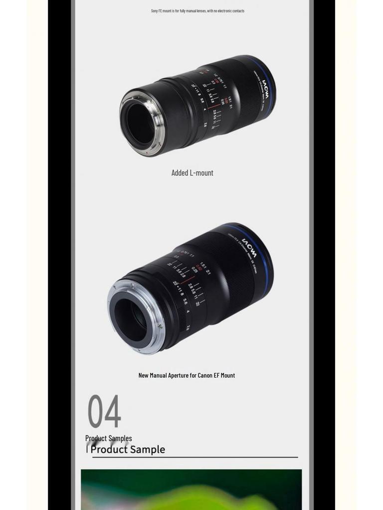 Laowa 7 Full-Frame 2x Macro Lens for EF/RF/F/Z/E/Pentax/L Mounts