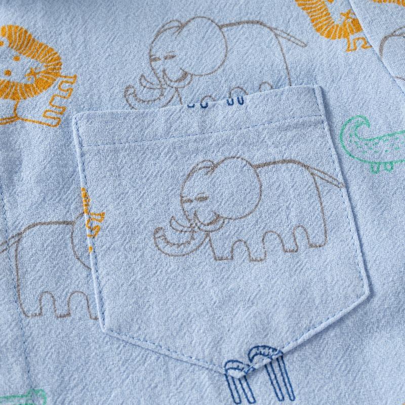 Nová chlapecká košile z čisté bavlny s dlouhým rukávem 2023 Dětská kojenecká košile s korejským zahraničním obchodem