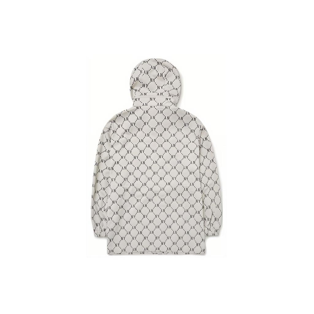 MLB New York Yankees Logo Print Pullover Hoodie Jacket Unisex jackets Cream 3AWJM0124-50CRS