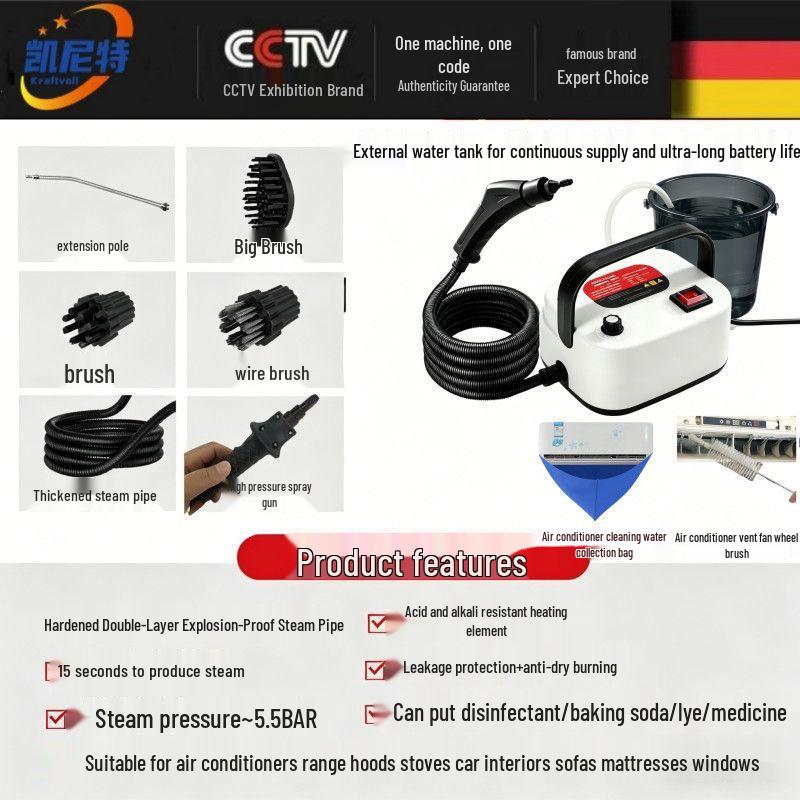High-Temperature Portable Steam Cleaner: Multi-functional Sterilizer for A/C and Kitchen Range Hood Cleaning