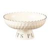 Elegant High-Footed Fruit Basket and Snack Plate with Large Capacity - Cream Style