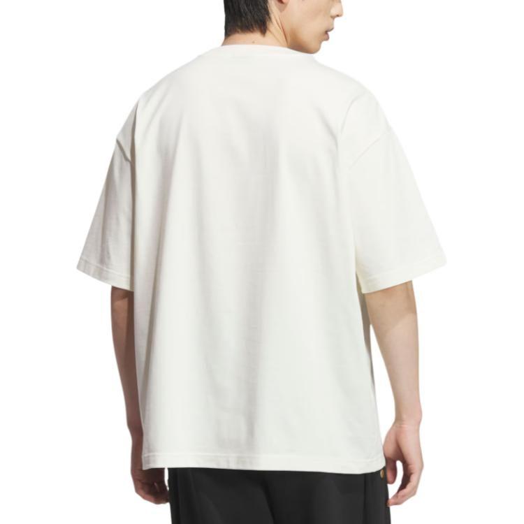 adidas BASKETBALL SS25 T Shirt Unisex Ivory White KD4294