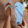 Foreign Trade 2025 New Sandals Toe Mirror Bright Flat Bottom Comfortable Soft Sole Versatile Beach Shoes Casual