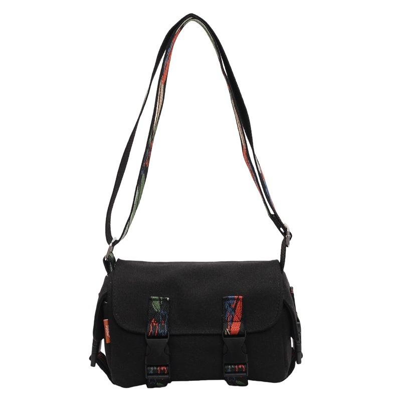 Lässige Schulter-Canvas-Tasche Damen neue trendige vielseitige Umhängetasche leichte Reise kleine Tasche