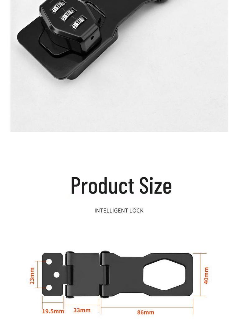 Punch-Free Combination Lock for Wardrobes, Drawers, Fridges, Safety and Security, Anti-Theft Double Door and File Cabinet Sliding Door Lock