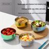Double-Layer Pure Titanium Insulated Bowl - Antibacterial, Thickened for Outdoor and Household Use