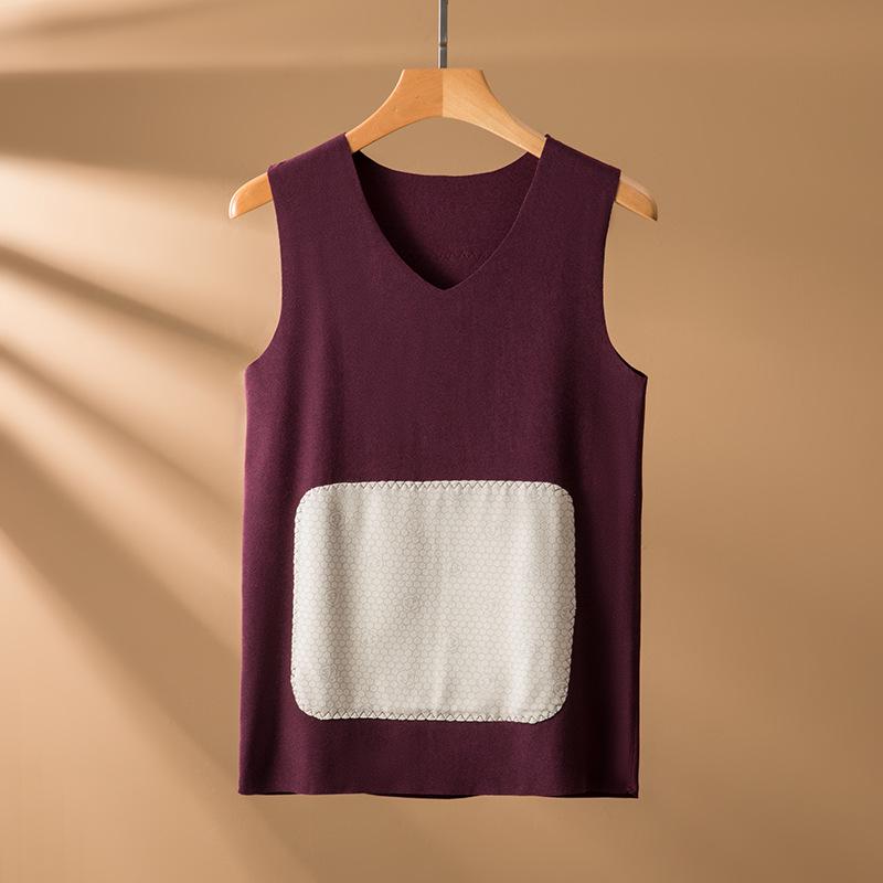 Unisex Temperature-Sensitive Warm Vest with Double-Sided Brushed Fleece for Autumn and Winter