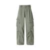 American retro washed pleated casual pants men's and women's autumn tide brand street loose deconstruction wide-leg tooling floor-mopping pants