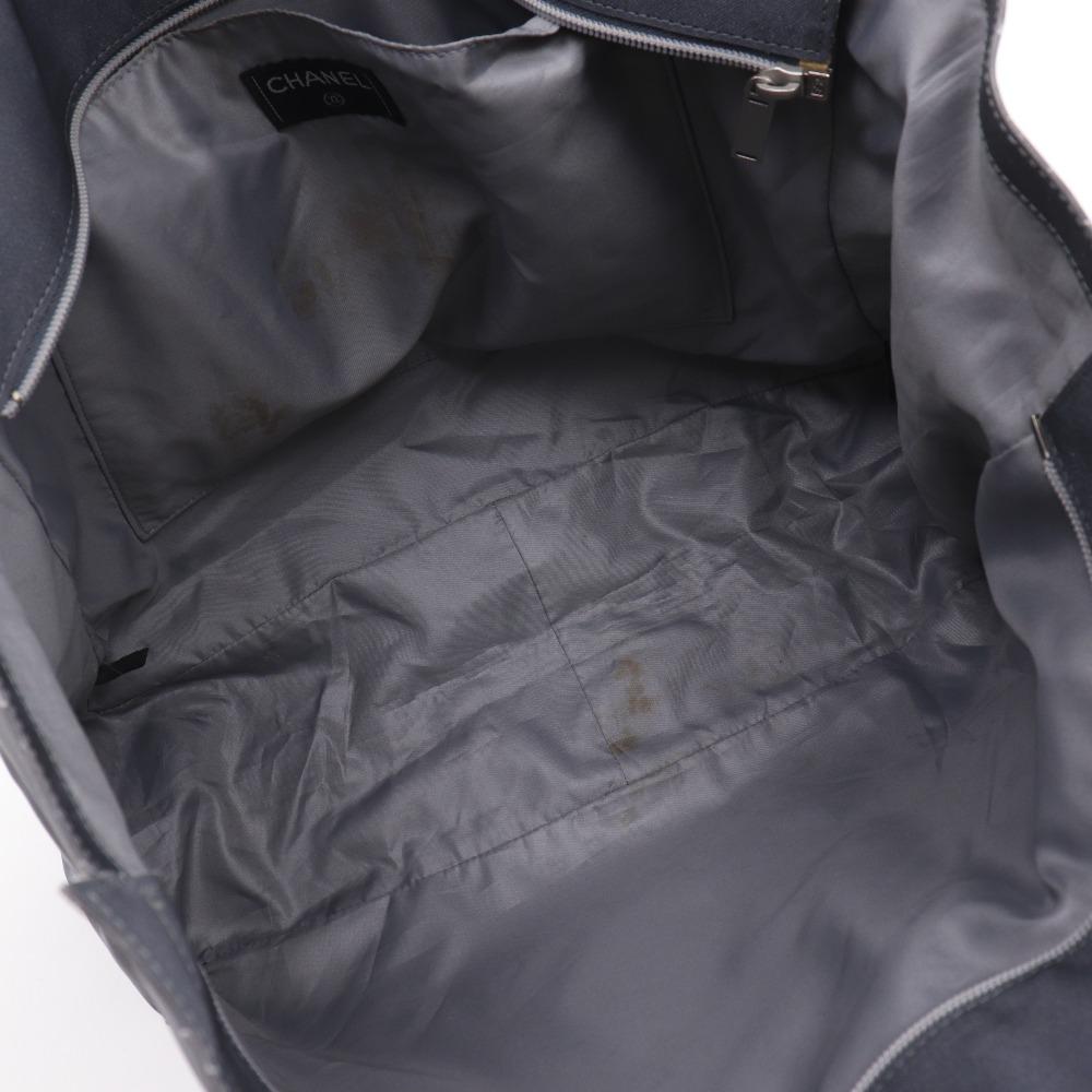 CHANEL Sports line Tote Bag logo gray Nylon Women Used