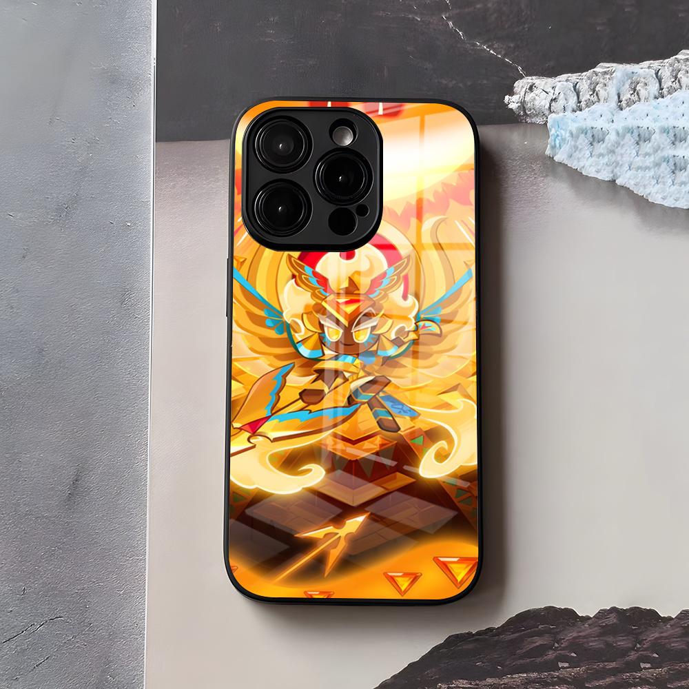 C-Cookie Run K-Kingdom Phone Case For IPhone 17 Air 16 E Pro Max 15 14 13 Mini 12 Pro 11 Max Plus Black Glass Cover