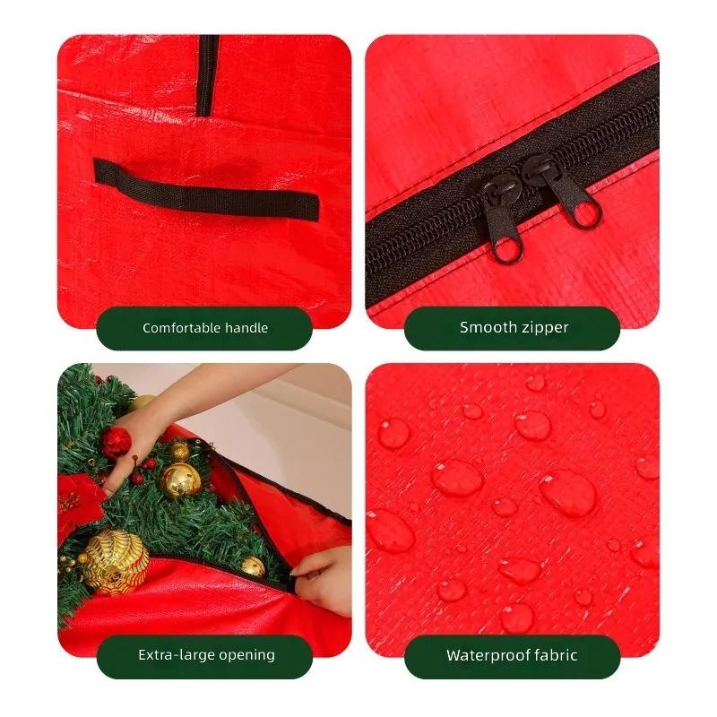 Extra Large Waterproof Christmas Tree Storage Bag With Handles For Ornaments Holiday Decor Organizer Xmas Storage Solution