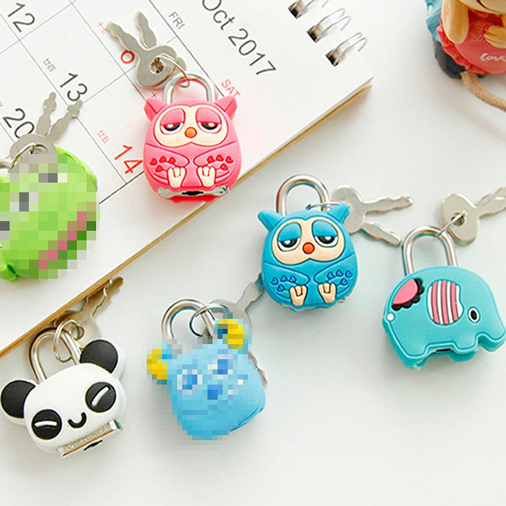 

Cartoon Padlocks Lovely Mini Luggage Lock Backpack Zip Padlocks Make-up Box Key Lock Students Diary Lock Children s Small Toys
