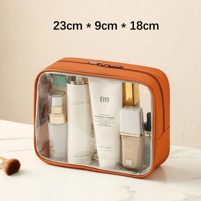 Women's Cosmetic Bag Transparent PVC Waterproof Portable Makeup Organizing Bags Travel Swim Outdoor Toiletry Wash Case