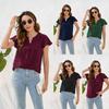 Womens Loose Fit Casual Short Sleeve T-Shirt Round Neck Comfortable Street Style Top