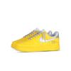 Nike Air Force 1 Gardenia Amortiguación Cobertura Resistente a la Abrasión Caña Baja Zapatillas de Skate Unisex Amarillo Plateado CW2288-111(Equipo1877-)