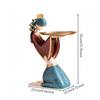 Figurine with Tray Sophisticated Sculpture Charming for Dresser