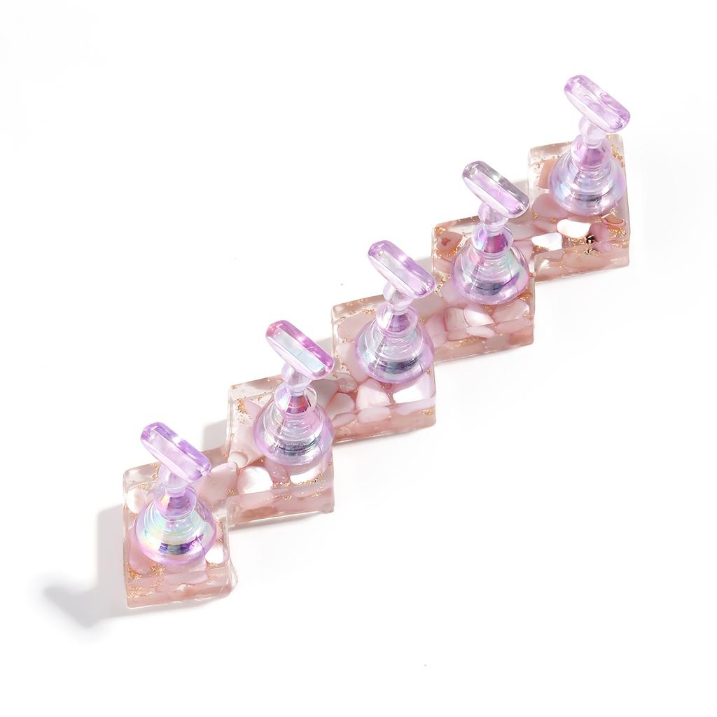 Magnetic Manicure Practice Stand Acrylic Round Base for Manicure Training Tools for Manicure Practice Display DIY and Salon Use