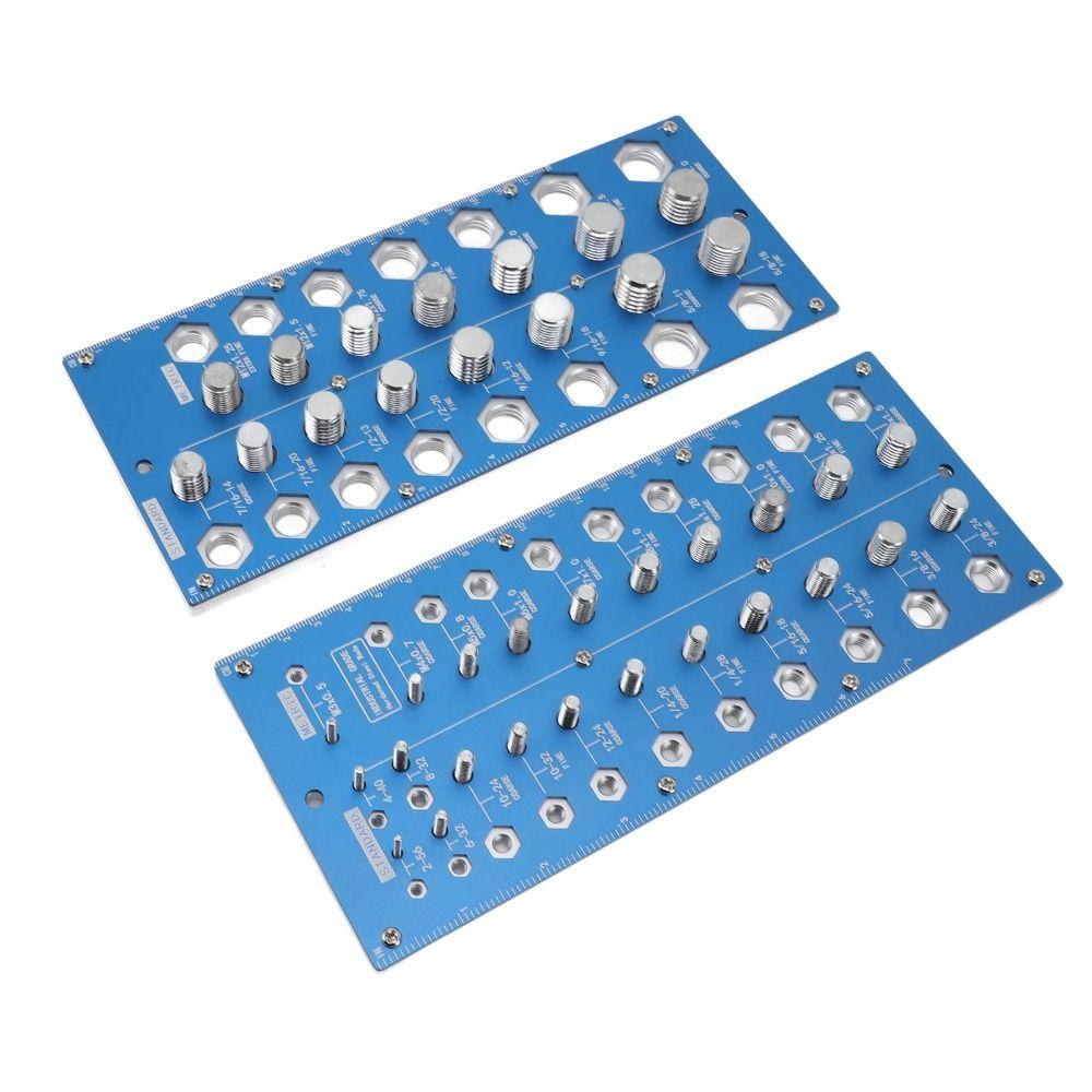 Quickly Identifying Drill Bit Thread Gauge Set Bolt Identifier Board  Nut and Bolt Thread Checker
