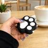 Schwarz-Weiß Schlüsselanhänger Panda Pfote Clicker Schlüsselbund, Niedliches Stressabbau Fidget Spielzeug für Tasche Weicher Silikonring Auto, Paar Hängendes Ornament, Kreativ
