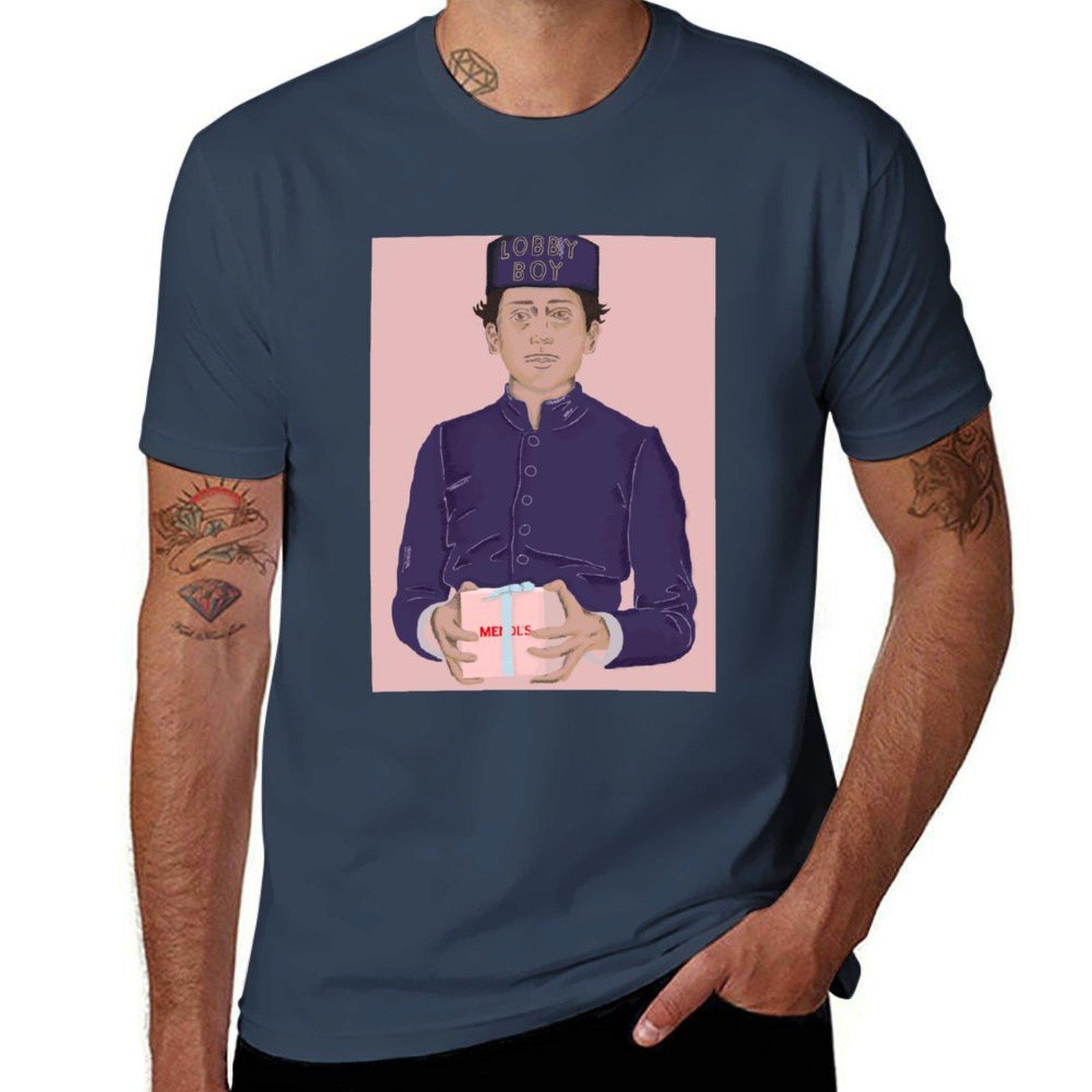 Wes Anderson The Grand Budapest Hotel Tshirt Running Gym Short Sleeve Sports Tee S