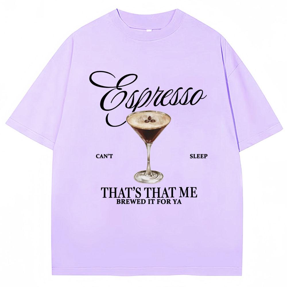 Sabrina Carpenter Espresso Martini Print T Shirt Fashion Aesthetic Unisex Women Tshirts Loose Casual Soft Cotton Tops Streetwear