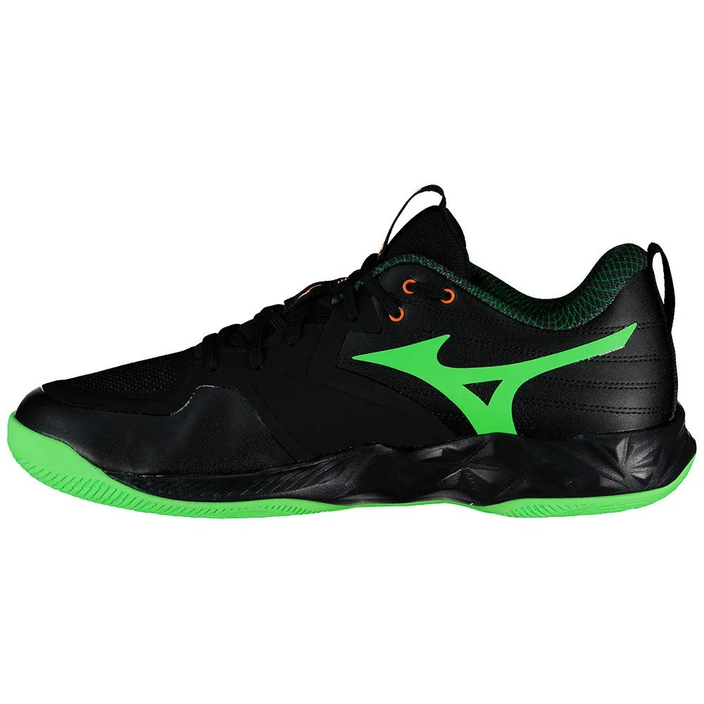 Mizuno Wave Momentum Pro Sneakers Textile Black/Glow Apple/Mandarin Orange