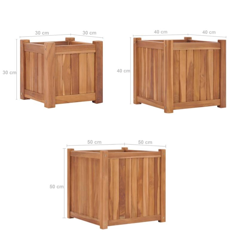 Raised Garden Beds Raised Garden Bed Solid Teak Wood