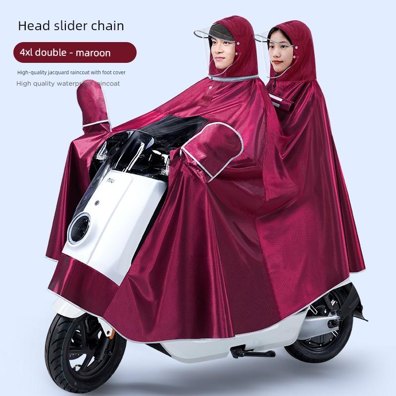 Raincoat for Electric Scooters and Motorcycles, Men's 2022 New Long Model, Full-Body Storm-Proof, Women's Double-Person Electric Bike Rain Poncho