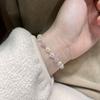 Fashion Women'S Crystal Flower Bead Bracelet Adjustable Charm Bracelet Friendship Jewelry Accessories