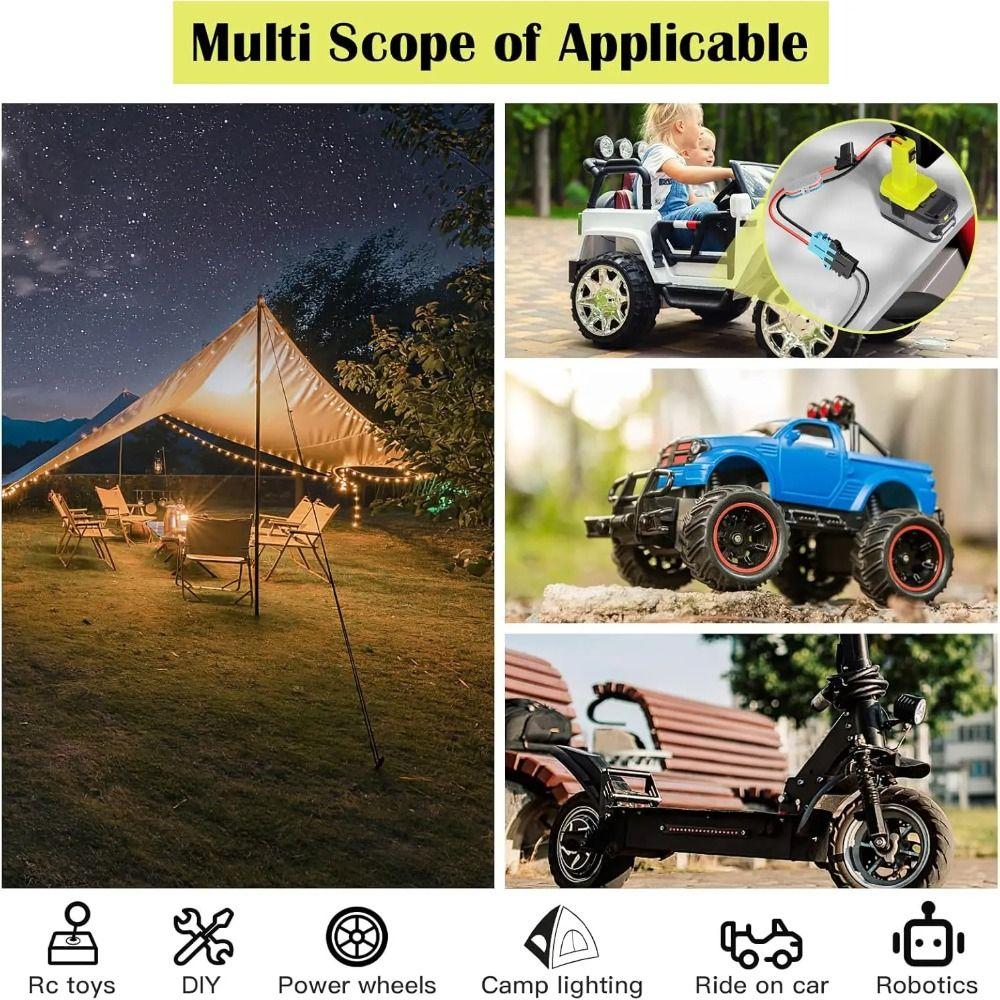 With Fuse Switch Power Wheels Adapter Safety DIY Adapter Battery Adapter Connector  18V Battery