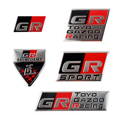 3D GR SPORT GAZOO RACING emblema ženklelis Automobilio kėbulo bagažinės dekoro aliuminio lipdukas skirtas Toyota Yaris Highlander Prado Crown TRD Avensis
