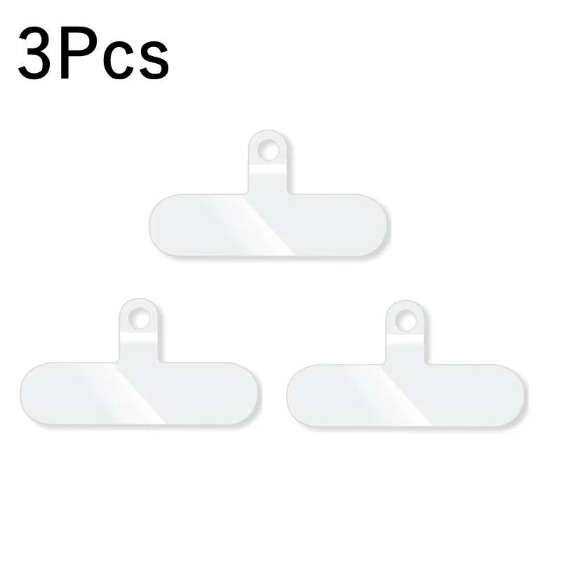 1/3/5Pcs Transparent Mobile Phone Anti-lost Lanyard Card Gasket Universal Detachable Phone Hanging Cord Strap Patch Tether Pad