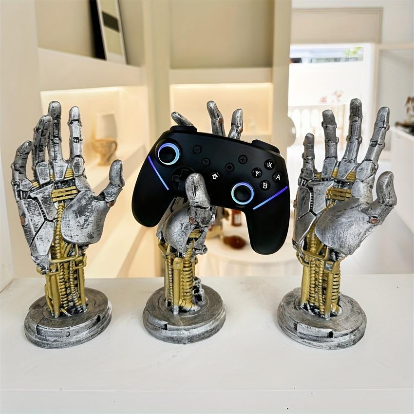 Cyberpunk Robotic Hand Ornament Gamepad Holder Ring String Desktop Holder Photo Prop Home Decoration 1pc
