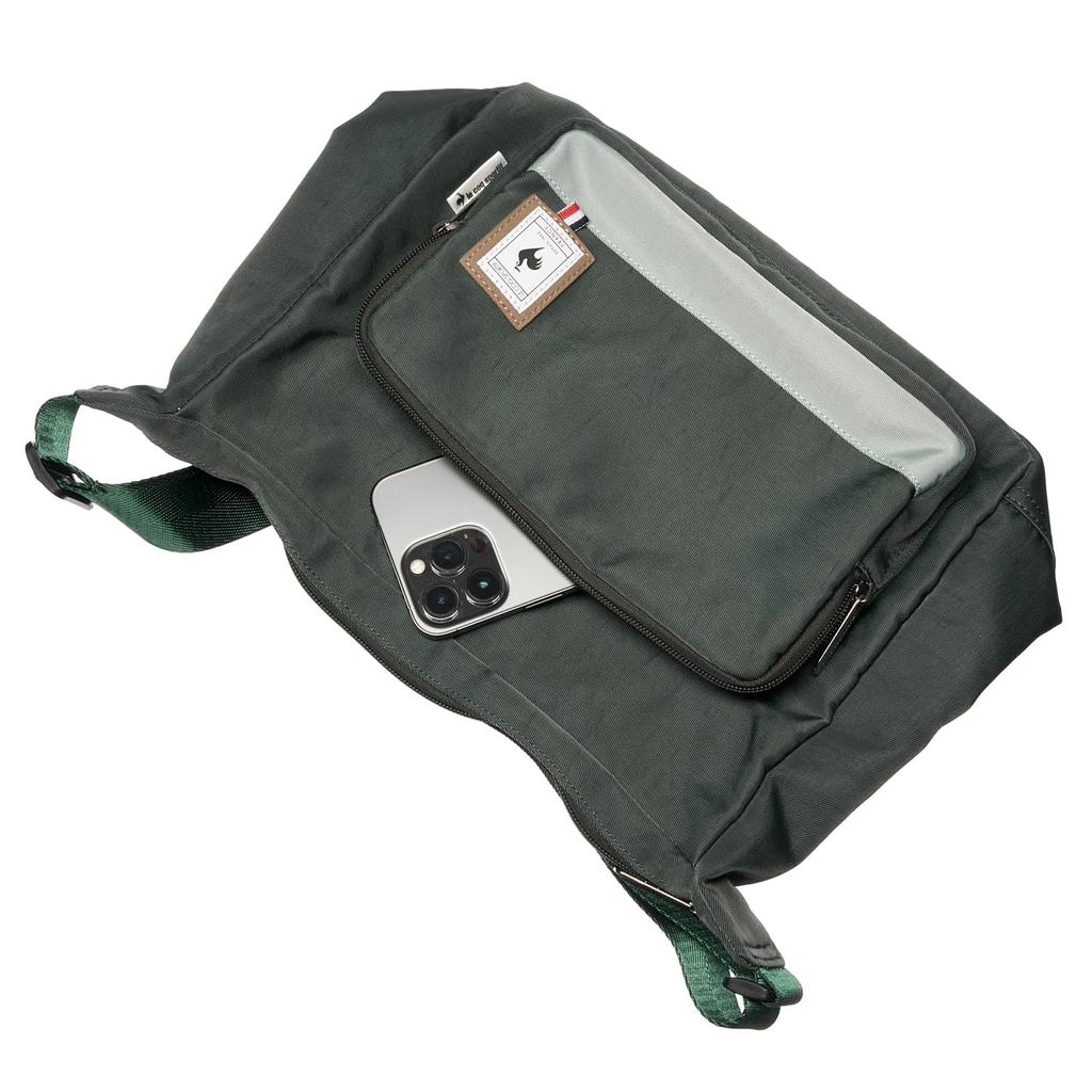 Coq Water Repellent Antibacterial Andy Lee Bicolor Shoulder Bag Khaki [Le Sportif]