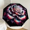 1pc Rose Flower Pattern Umbrella  Automatic Opening and Closing Umbrella, High quality Umbrella, Ideal Gift for Her 184