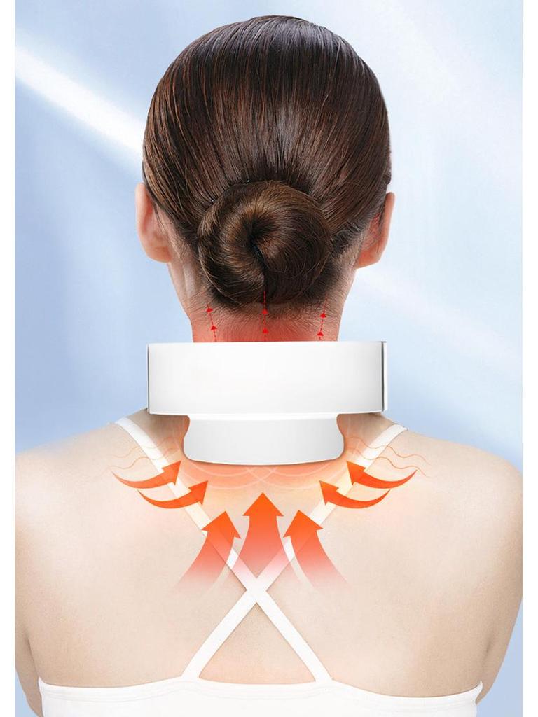 Tragbares Nacken- und Schultermassagegerät: Multifunktionale Wärme, Vibration & Nackenschutz