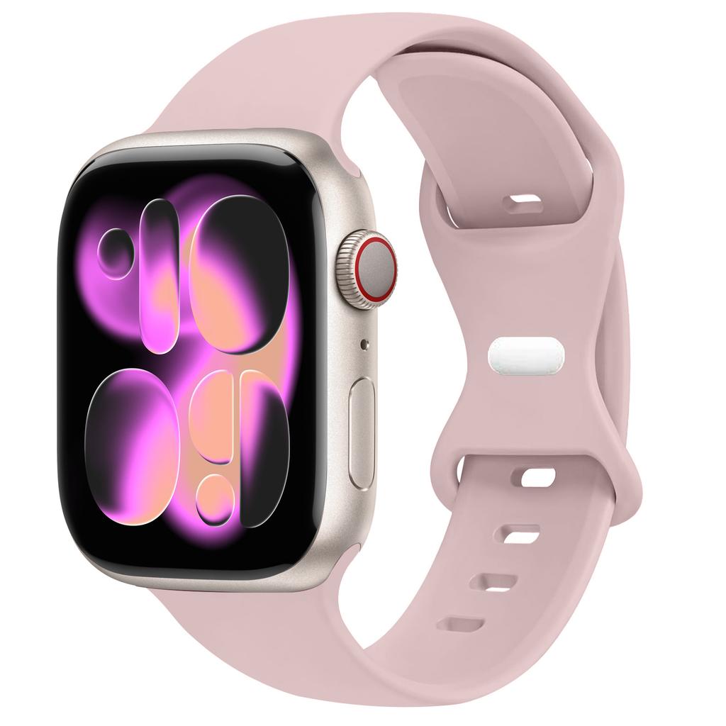 Sport Silicone Strap For Apple Watch Bands 40mm 44mm 46mm 45mm 41mm 49 42mm Correa Bracelet iWatch series 10 11 9 8 7 ultra 3 SE