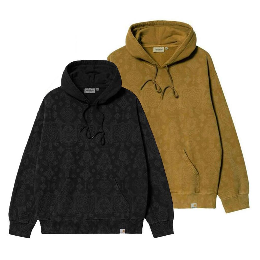 Carhartt Authentic WORK IN PROGRESS Paisley Print Pullover Long Sleeve HOODED VERSE Size Small Men's Hoodie, SWEATSH, (Code 415884b013-2)