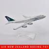 Maßstab 1/400  Air New Zealand B747 Flugzeugmodell Flugzeug Diecast Metallflugzeuge