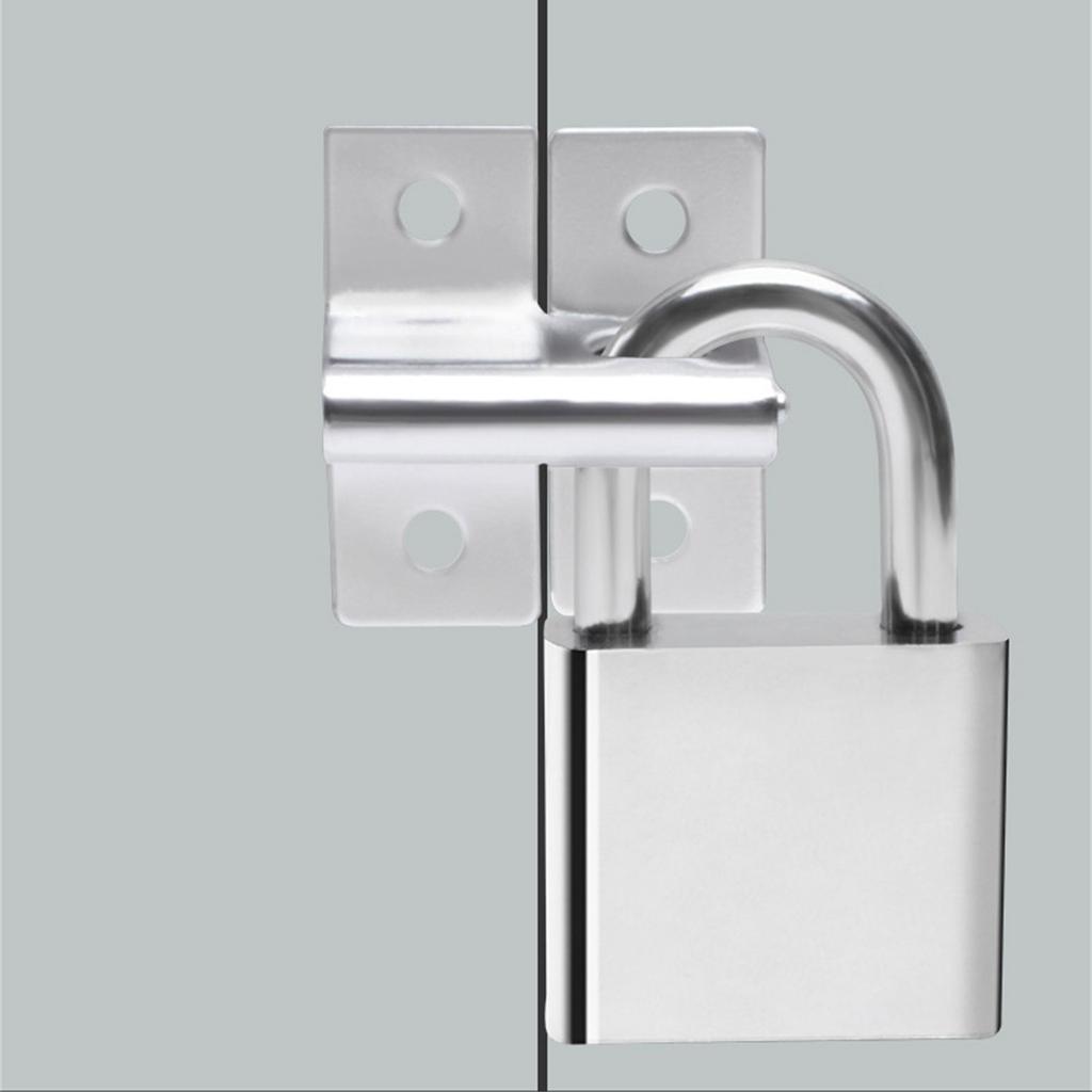 10pcs Wardrobe Security Door Gate Bolt Cold Rolled Steel Door Hasps Latches Thicken Locker Padlock Hasp Easy To Install