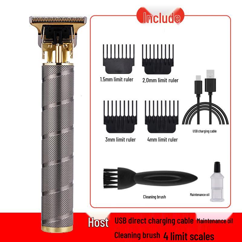 T9 Bald Electric Hair Clipper - Professional Rechargeable Engraving & Oil Head Shaver