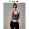 Mitaogirl Kendall Hanging Neck Underwear Women Sexy Beauty Back Sports Top Running Fitness Belt Chest Pad Top Summer