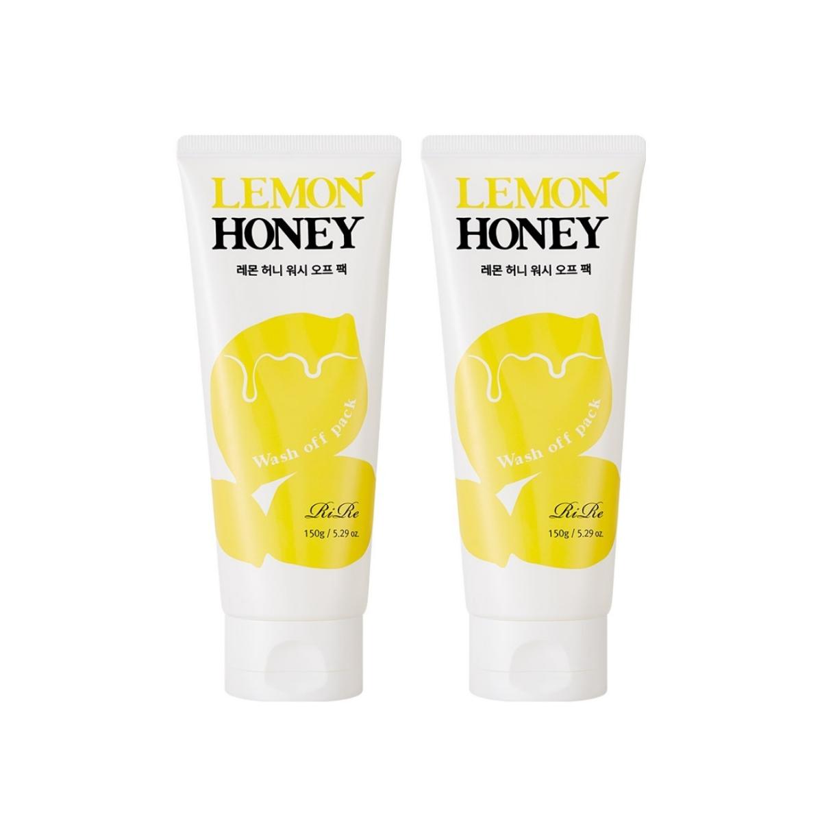 RiRe Lemon Honey Wash-Off Pack Brightening & Deep Hydrating Mask, 150g (Pack of 2)