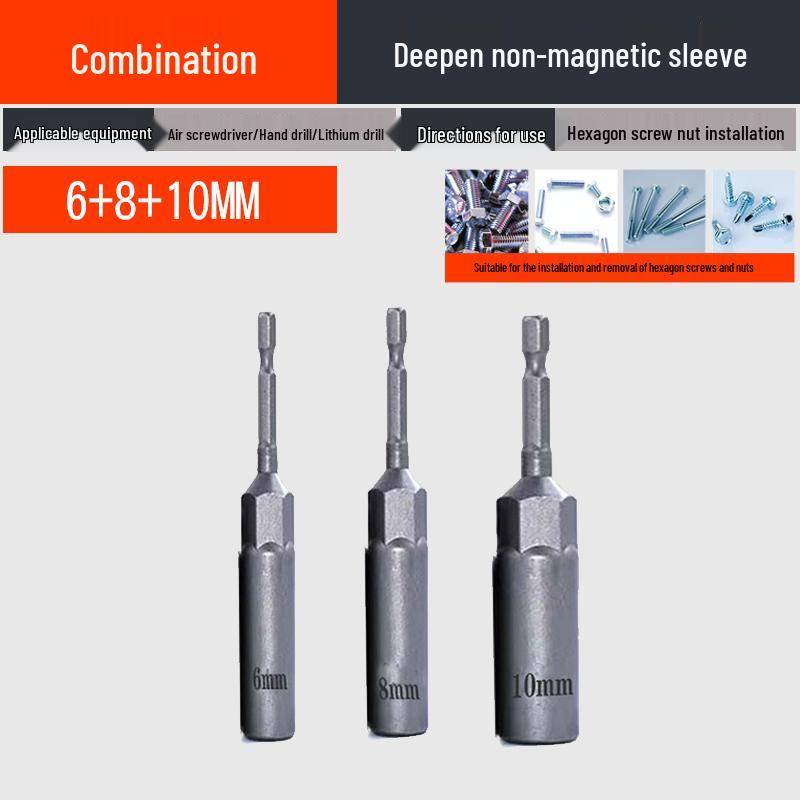 Jeu d'adaptateurs d'extension pour perceuse électrique à douille hexagonale