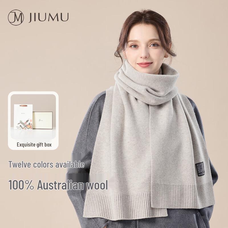 JIUMU Pure Wool Scarf & Shawl
